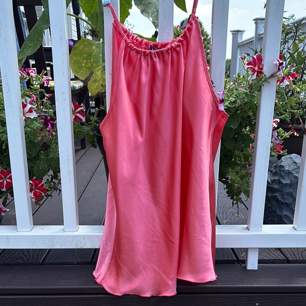 Nicole Miller Pink Sleeveless Camisole Relaxed Fit